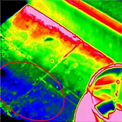 シンダーコンクリート下への水分の滲入と滞留