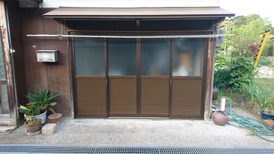 サッシ工事完成