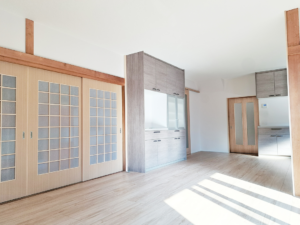 【after】壁を一部取ってリビングとつなげて広くなったのでよかった。